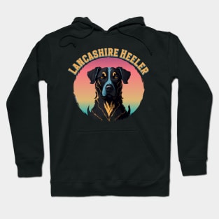 Lancashire Heeler Retro Sunset Hoodie